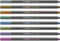 Stabilo premium metallic viltstift etui met 8 kleuren Pen 68-3