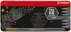 Stabilo premium viltstift metallic - metalen etui met 8 kleuren