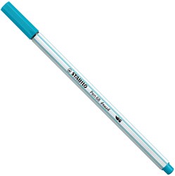 Stabilo viltstift Pen 68 Brush lichtblauw - creatieve brushpen