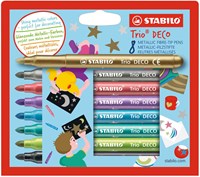 STABILO metallic viltstiften etui 8 kleuren - extra dikke punt-3