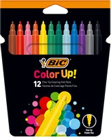 BIC kleurstiften Color Up! set van 12 stuks - fijne punt - multi kleuren