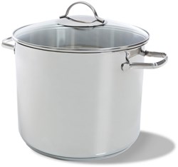 Soeppan RVS 26 cm 11 liter - Glazen deksel - Inductie geschikt