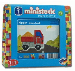 Ministeck bouwset kiepwagen - 300 stuks - Travelbox