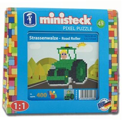Ministeck bouwpakket road roller Travelbox - creatief speelgoed 400 stukjes
