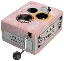 Belle Lurette handraaimuziekje muziekdoosje O du lieber Augustin karton