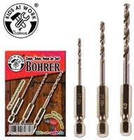 Kids at Work boorbits set klein - 3 stuks voor kinderen-2