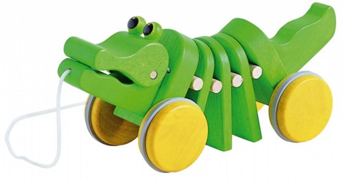 Plan Toys houten trekfiguur krokodil
