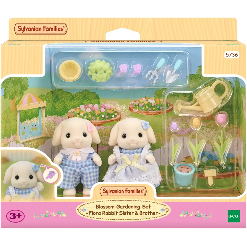 Sylvanian Families tuinierenset bloemen hangoorkonijn speelset