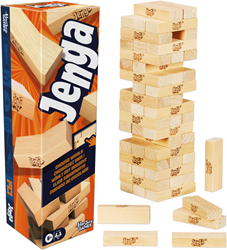 Hasbro Jenga Gezelschapsspel met digitale dobbelsteen - houten blokken