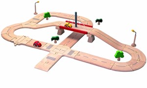 Plan Toys City Houten Speelstad Weg Wegen Set Deluxe plan toys kopen in de aanbieding