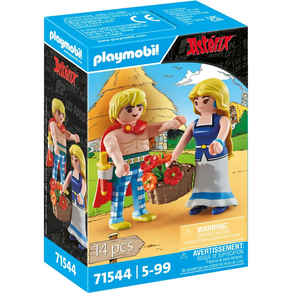 Playmobil Asterix speelfiguren Tragicomix en Falbala - 71544 - speelgoed