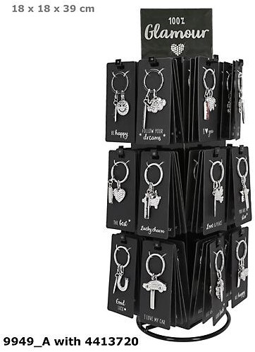Depesche Glamour sleutelhanger zilverkleurig met tekst I love my cat-2