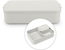 Brabantia lunchbox bento Make & Take groot lichtgrijs kunststof 2L