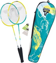Schildkröt badminton set aluminium 2 rackets en shuttles in tas