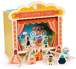 Mentari houten mini theater speelgoed voor kinderen en fantasie rollenspel