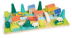 Mentari houten puzzel Tiny Town educatief speelgoed kleurrijk