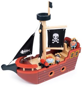 Mentari houten piratenboot speelgoed - fantasierijk avontuur-3