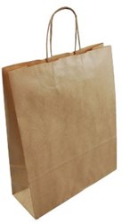 100 Bruin kraftpapier draagtas 32x12x41cm