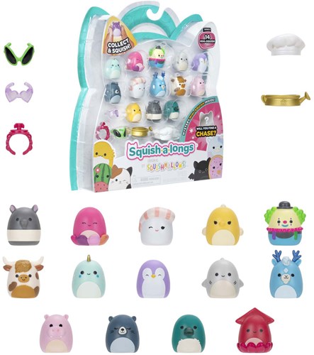 Squishmallows speelfiguren set - 14-delig mini figuren en accessoires-3