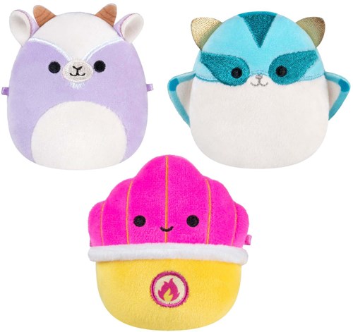 Micromallows pluche knuffels 3 pack Tia Mariska Louden 6,5cm multi kleuren-2