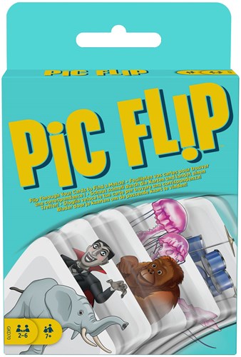 Mattel kaartspel Pic Flip - snel en leerzaam familiespel