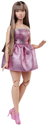 Barbie Looks Modepop met Roze Jurk-2