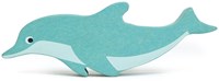 Tender Leaf zeedier dolfijn - houten speelfiguur blauw 13,4 cm