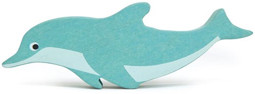 Tender Leaf zeedier dolfijn - houten speelfiguur blauw 13,4 cm