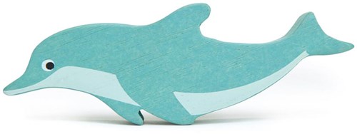 Tender Leaf zeedier dolfijn - houten speelfiguur blauw 13,4 cm-2