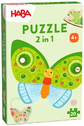 Haba puzzel dieren 2-in-1 Vlinder karton kleurrijk voor kinderen