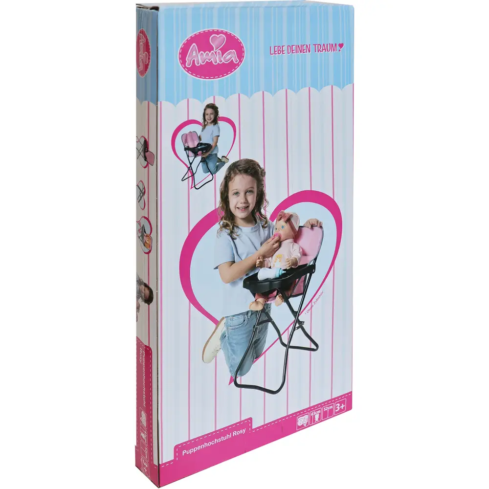 Amia poppenstoel Rosy multicolor - speelgoed poppenmeubel