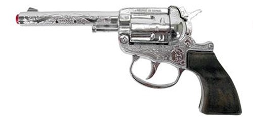 Klappertjespistool speelgoed revolver 100 schots metaal cowboy accessoire