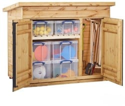 Cosy Grote en Rijke Buitenopslag Schuur Sports Equipment en Tuinieren Winkel
