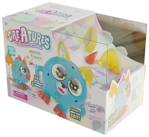 Creatures wandelend pratend speelfiguur draak puppy fantasiedier