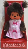 Monchhichi Meisje Pink Ribbon Dress - 20 cm-2