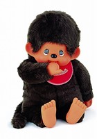 Monchhichi Jongen met slab rood (80cm)