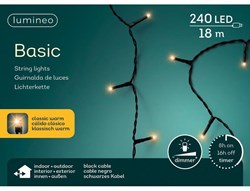 Lumineo kerstverlichting LED buiten 240 lampjes warm wit energiezuinig