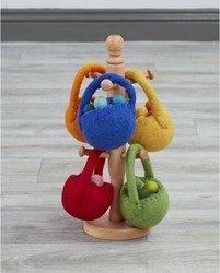 Cosy viltzakken educatief speelgoed ballen set 5 stuks multicolor