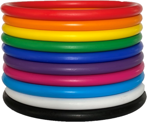 Spordas speelringen set - 10 kleurrijke Activity Tossing Rings-2