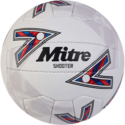 Mitre Shooter Netball - White/Red/Blue - 5