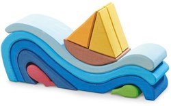 nic houten boot speelgoed Wave Boat voor kinderen - kleurrijk en duurzaam