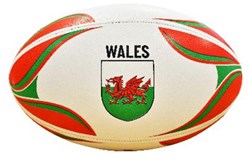 Gioco rugbybal Wales - International Country Themed - maat 5 - multikleur