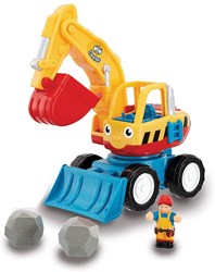 WOW Toys graafmachine Dexter the Digger speelgoedvoertuig rood