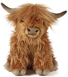 Living Nature knuffel Highland koe groot met pluche