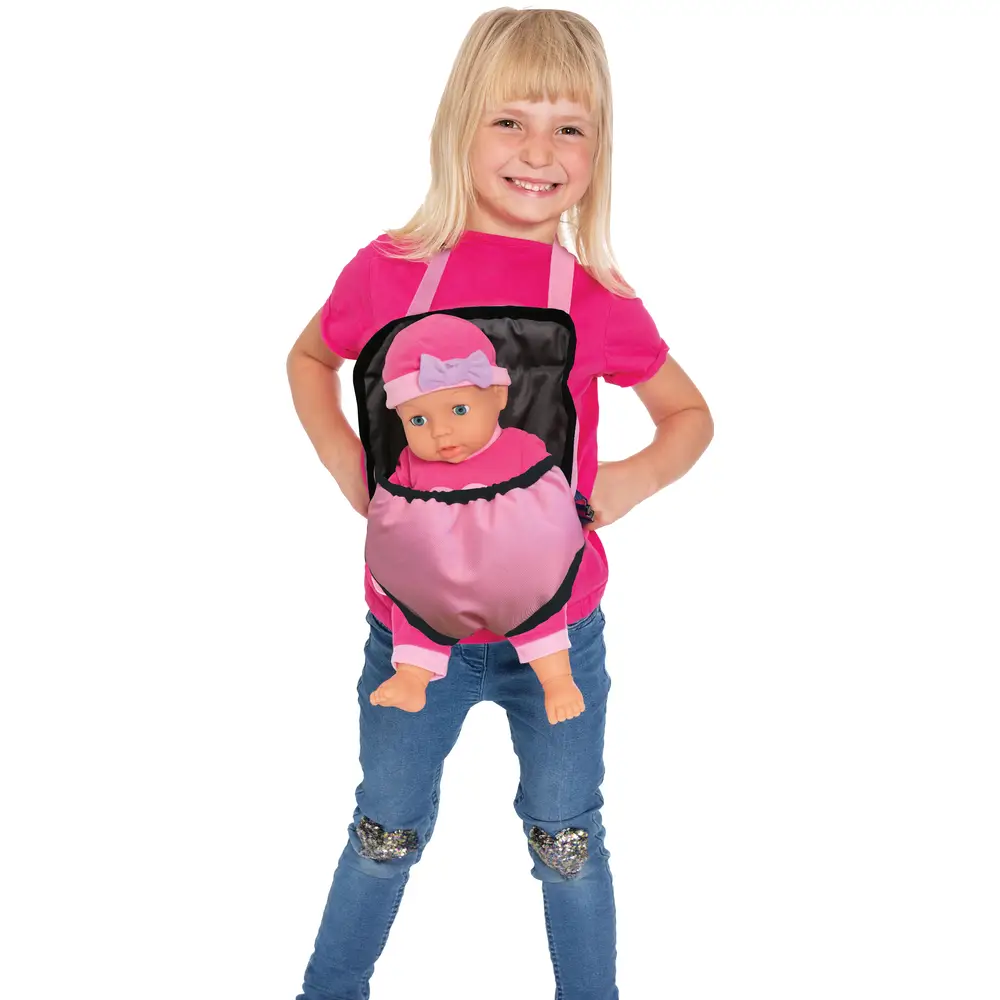 Amia poppen draagzak Rosy multicolor voor kinderen vanaf 3 jaar