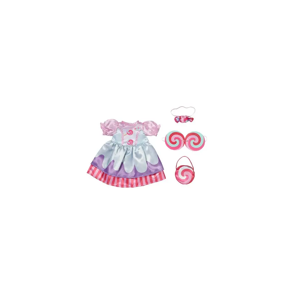 BABY born poppenoutfit kleurrijk snoepjurk 43cm poppenkleding