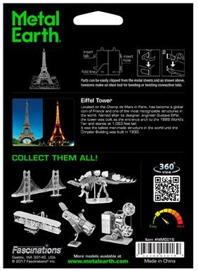Eureka bouwpakket metaal - 3D puzzel Eiffel Tower model-3