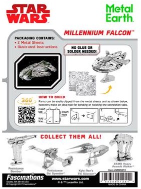 Eureka bouwpakket Star Wars Millennium Falcon metaal model-3