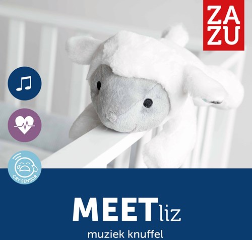 Zazu knuffel hartslag schaap Liz met huilsensor en muziek-2