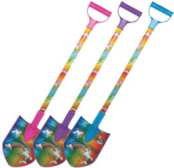 HOT Sports + Toys schep unicorn 76 cm blauw hout plastic kinderschep